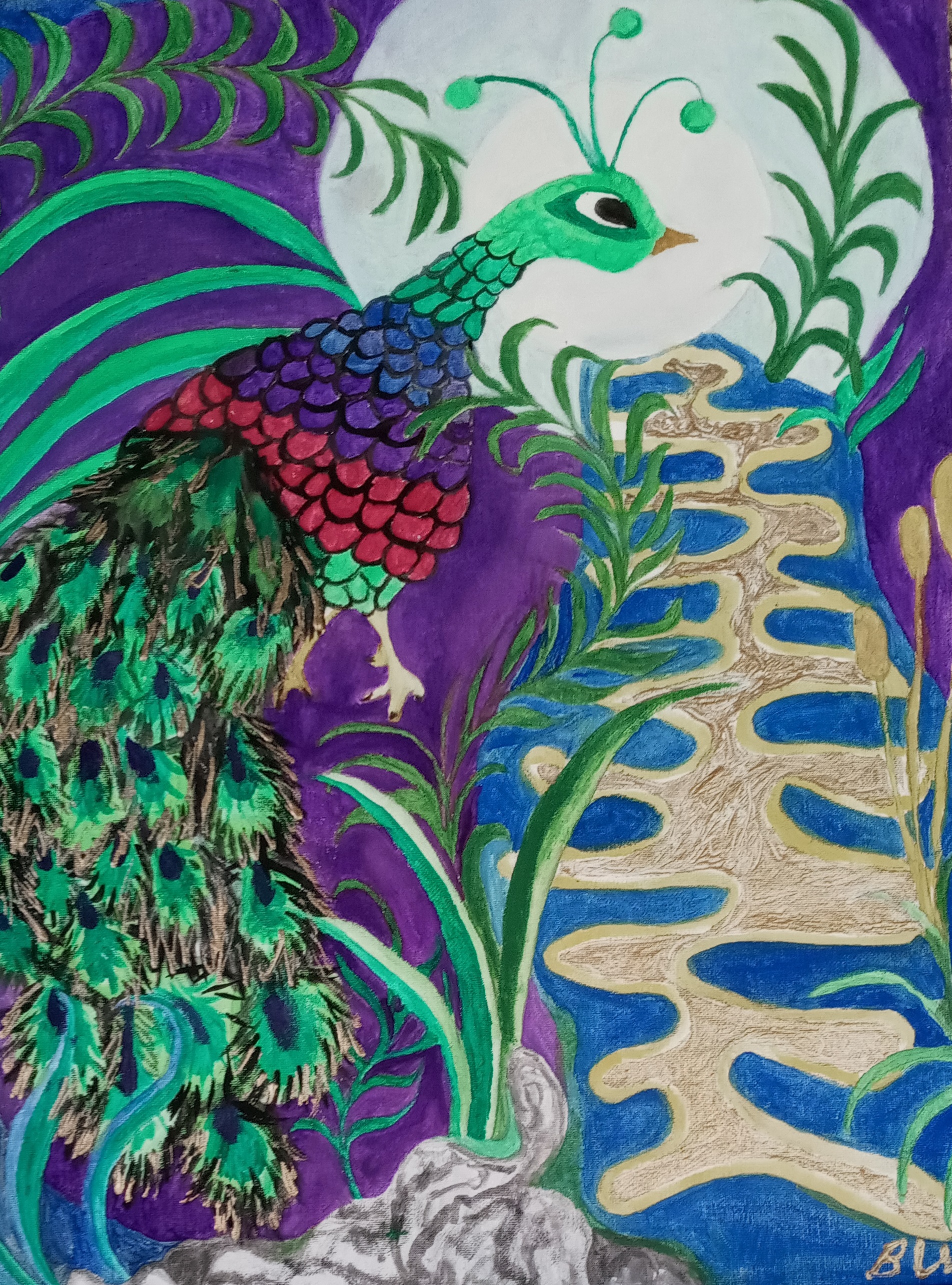 Peacock Moon and Blue Lagoon